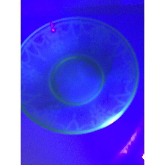 VTG Anchor Hocking Vaseline Uranium Glass Cameo Ballerina Bowl - Picture 6 of 8